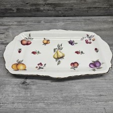 Sheltonian English China Tray Fruit Motif Vintage Appetizer Relish Pickle Veggie picture