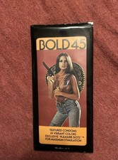 Rare Adam & Eve Vintage Wallet Of 5 Bold45 Textured Vibrant Color Condoms (NEW) picture
