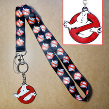 Ghostbusters metal keychain and lanyard  Ghost Busters logo Who you gonna call? picture