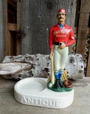DEFECTIVE Vintage 1963 Ceramic Antique Bourbon Bottle Display  Baseball  G3D picture