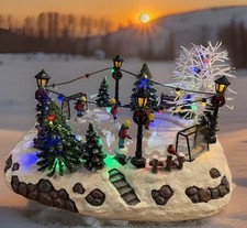 St Nicholas Square Christmas Ice Hockey Rink Illuminated & Motion 04STXNVH23 picture