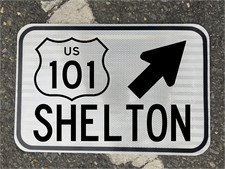 SHELTON WASHINGTON US 101 Highway road sign 12