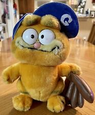 Vtg 1981 Garfield The Cat Dakin Plush Toy With Baseball Glove & Hat 9” W2 picture