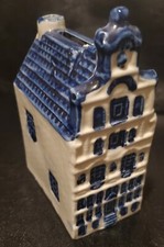 1960s Delft Blauw Canal House Coin Bank Dutch 