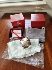 Wallace 2018 Silverplate Sleigh Bell Christmas Ornament New In Box  picture