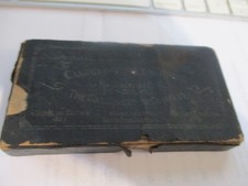 ANTIQUE CARBORUNDUM STRAIGHT RAZOR HONE #106 WITH ORIG BOX picture