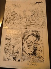Titans Sellout Special #1 Page 17 1992 Original Art Nightwing Starfire Beach picture