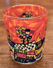 Sicherheitshinweis Glowing Clay Glass Miliform Votive Tea Candle Holder Germany picture