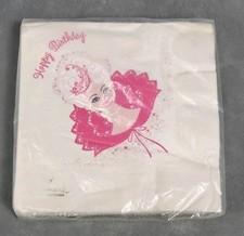 Vintage HALLMARK Happy Birthday PLANS A PARTY Pink Lady NAPKINS #49NK 159-2 picture