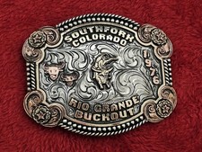 Bull Riding☆1976☆X~Treme Champion☆Rodeo Trophy Buckle☆Southfork Colorad☆Rare☆988 picture