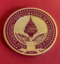 VERY RARE & AUTHENTIC PRESIDENT TRUMP 2nd INAUGURAL VIP GUEST CHALLENGE COIN picture