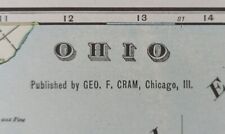 Vintage 1902 OHIO Map 14