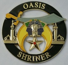 Shriners Oasis Cut Out Car Emblem in Black picture