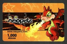 NEOPETS Red Scorchio ( 2007 ) Game Card ( $0 - Collectible ONLY ) picture