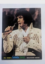 vtg Elvis Presley Souvenir Menu 1970 Del Webb’s Sahara Tahoe Concert collectible picture