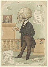 Louis Crusius 1897 Vintage Skeleton Expert Testimony Reprint Wall Art picture