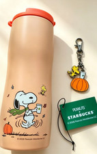 New Limited Starbucks 2026 Peanuts Snoopy Pumpkin Stainless Tumbler 473ml picture