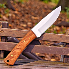 Hand Made Forge High Carbon Steel Hunting Skinner Knife W Leather Sheath UU 32 picture
