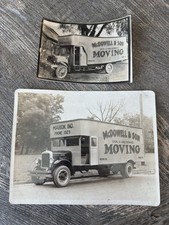 Pair Of Vintage 1920s Moving Truck Photos Trucking  Marion Indiana Advertising picture