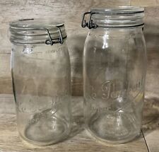 Vintage Le Parfait Super Canning Jars 2 Liter 1.5 Liter No Seals picture