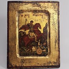 Rare Icons St Demetrios Killing Tsar Kaloyan Russian Byzantin John The Good picture