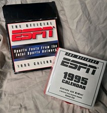 Vntg ESPN 1995 Sports Calendar With Facts New Sealed Rare Collectors Item picture