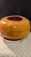 Vintage 1994 JD Trost Signed Spalted Maple Hand-Turned Hollow Form Vessel – Pris picture