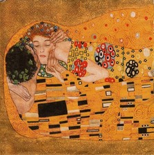 (2) Two Paper Lunch Napkins for Decoupage/Mixed Media - Klimt art people picture