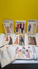 Vintage Sewing Pattern Lot of 8– Butterick, McCall's, Simplicity 1970s & 1980s picture