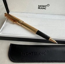 Montblanc Meisterstück Rollerball Pen Gold Trim Luxury Writing Office Gift New picture
