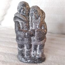 Vintage Hancrafted Inuit Canada Young Adult Wedding Ceremonial Sculpture Figure picture