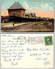 Union Passenger Station Bristol VA Tenn Rail Postcard picture
