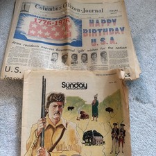 2 Vintage The Columbus Dispatch, Sunday Magazine, And Guide July3  4 1976 Ohio picture