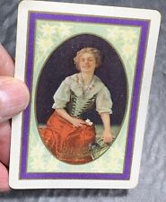 Preprohibition Edelweiss Schoenhoffen Chicago Illinois Single Playing Card Lady picture