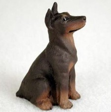 DOBERMAN PINSCHER (RED CROPPED) TINY ONES DOG Figurine Statue Pet Lovers Resin picture