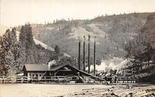 H94/ Occupational RPPC Postcard c1910 Sawmill Logging Operation 135 picture