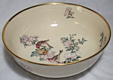 Lenox SERENADE (1984-1997): Large Gold-Trimmed Salad Sv Bowl: Songbirds: EXC: NR picture