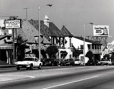 Vtg 1970's Original B&W Photo Sunset Blvd Los Angeles CA Street 8x10 Franco's picture