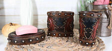 Western Star Cowboy Country Bootcut Cup Soap Dish And Toothbrush Holder Set picture