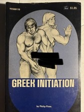 GREEK INITIATION - 1974 PHILLIP PINES- SURREY HIS VINTAGE PULP NOVEL GAY INTERES picture