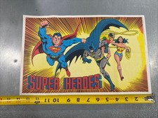 Vintage 1979 Promotional SUPERHEROES Poster Post Cereal 14”x9” RARE picture