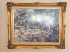 Amazing Wood GILT CARVED Frame With Print of RENOIR Menton picture