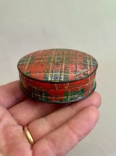 Rare Antique Wooden Tartan Ware Snuff Box - Civil War Connection - AS IS picture