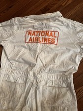 Vintage Rare National Airlines Coveralls  Clothing Cleveland work Wear Buttons picture