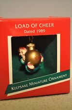 Hallmark - Load of Cheer - Elf Holding on to Globe Ornament - Classic Miniature picture