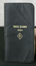 RARE Vtg 1924 DAILY REMINDER DIARY Journal Handwritten Herman Voss Co Wisconsin picture