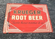 RARE KRUEGER ROOT BEER SODA BOTTLE LABEL ONE EYED JACKS GAME BREWING NEWARK NJ picture