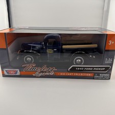 Motor Max Timeless Legends 1940 Ford Pickup Die-Cast Model 1:24 Bush's Best Blue picture