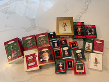 21 Hallmark Keepsake Ornament Lot Santa Elf Houses Magic Miniature Vintage Boxed picture