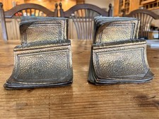 Vtg Bronze Finlshed Bookends Hand Cast Philadelphia Manufacturing Co. 17B USA picture